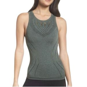 ALO Yoga Lark Olive Green Seamless Tank Sz L